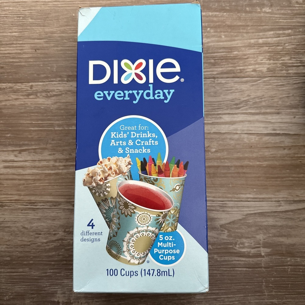 Open Box 67 Count Dixie Bathroom Cups Pack 5 oz (4Type Everyday Medallions) 2016